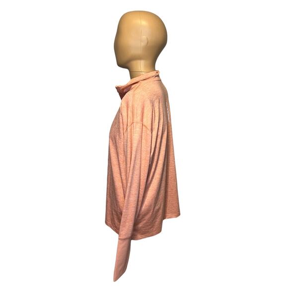 Nike Running Pullover Mens Size XL Orange Dri-fit Swoosh 1/4 Zip Performance Top - Picture 3 of 7